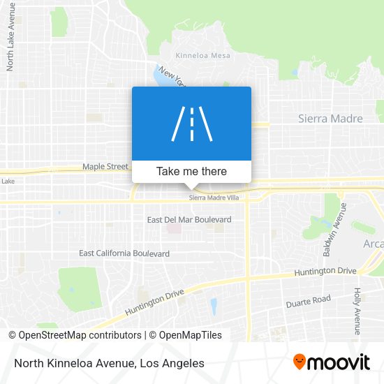 North Kinneloa Avenue map
