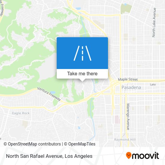 North San Rafael Avenue map