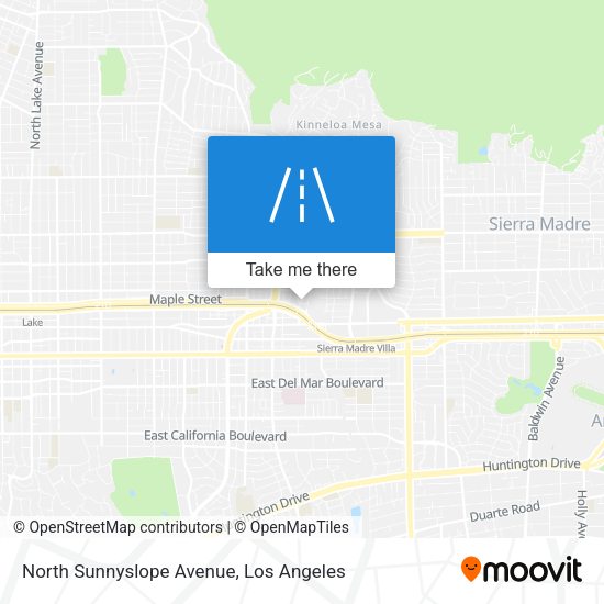 Mapa de North Sunnyslope Avenue