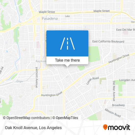 Oak Knoll Avenue map