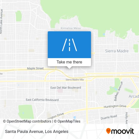 Santa Paula Avenue map
