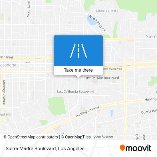 Sierra Madre Boulevard map