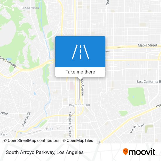 South Arroyo Parkway map