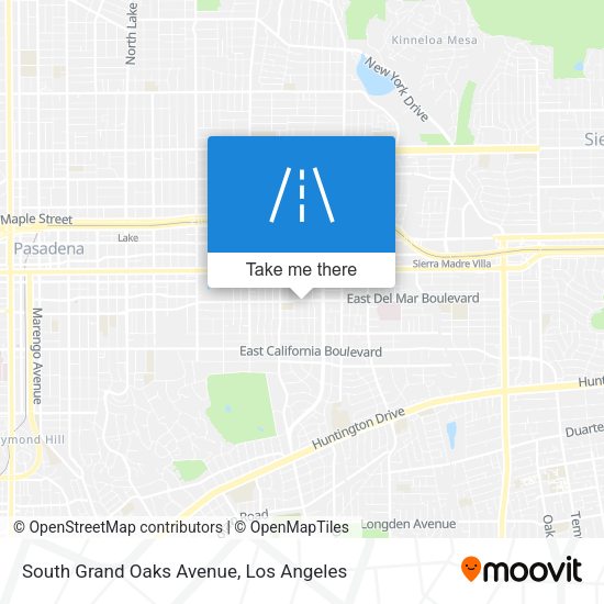South Grand Oaks Avenue map