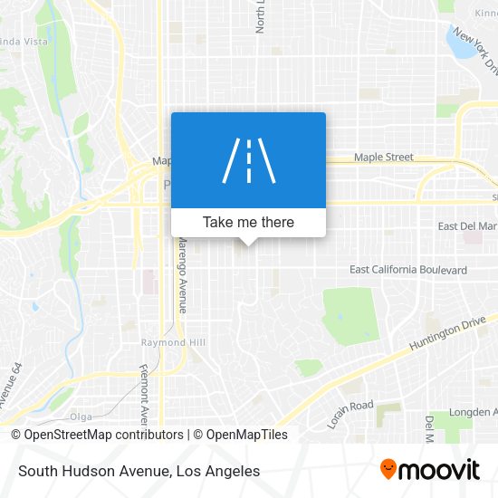 South Hudson Avenue map