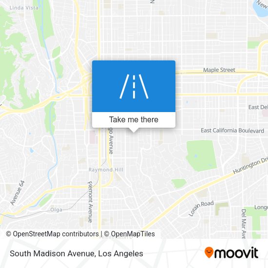 South Madison Avenue map