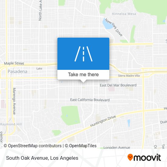 South Oak Avenue map
