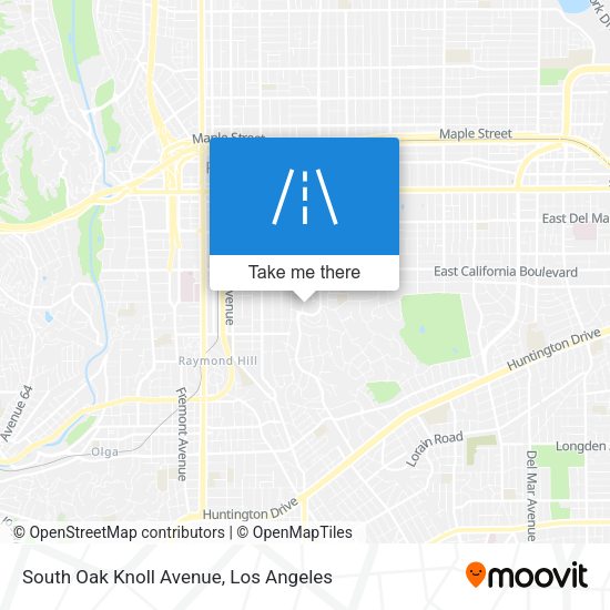 South Oak Knoll Avenue map