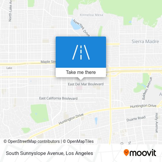 South Sunnyslope Avenue map