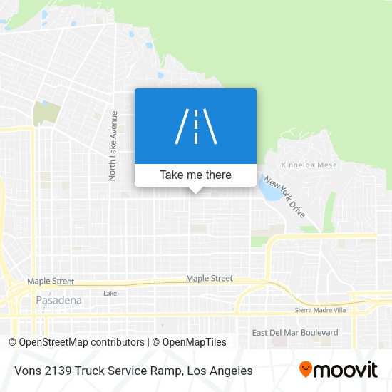Vons 2139 Truck Service Ramp map