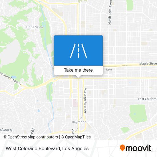 West Colorado Boulevard map