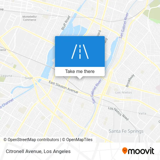Mapa de Citronell Avenue