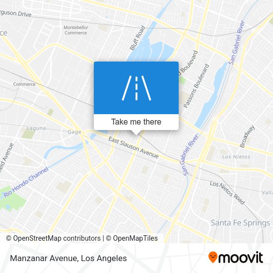 Mapa de Manzanar Avenue