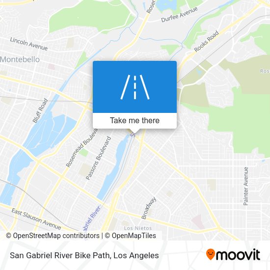 Mapa de San Gabriel River Bike Path