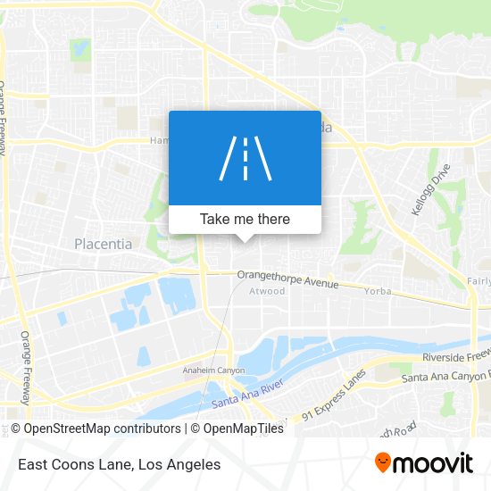 East Coons Lane map