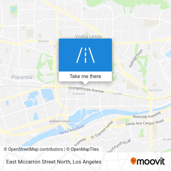 East Mccarron Street North map