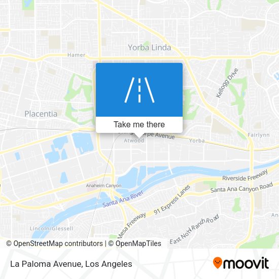 La Paloma Avenue map