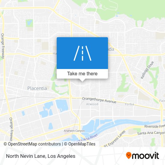 North Nevin Lane map