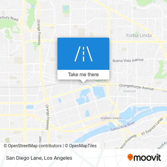 Mapa de San Diego Lane