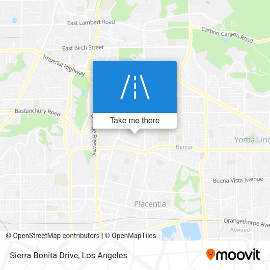 Sierra Bonita Drive map