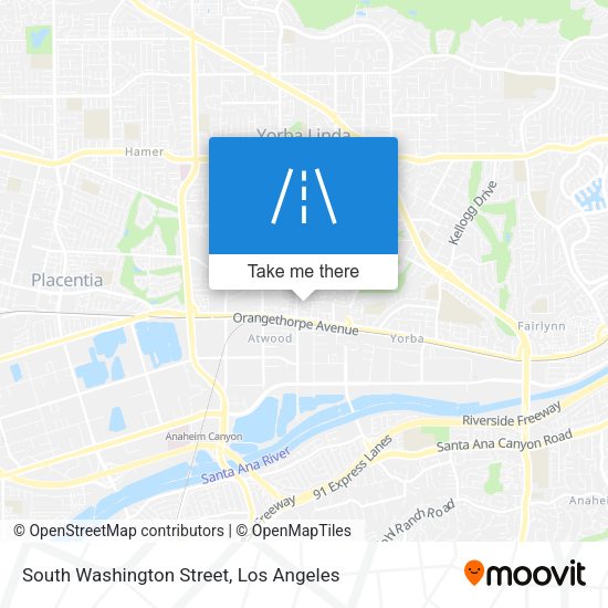 South Washington Street map