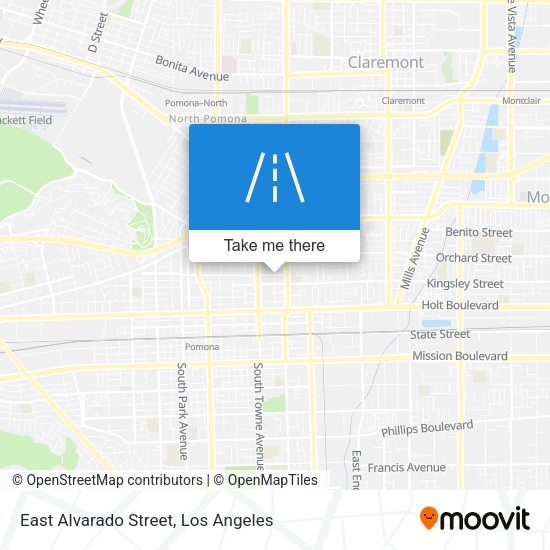 East Alvarado Street map