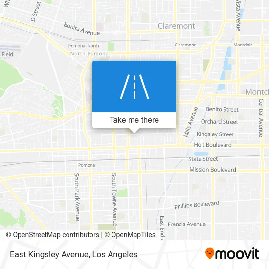 Mapa de East Kingsley Avenue