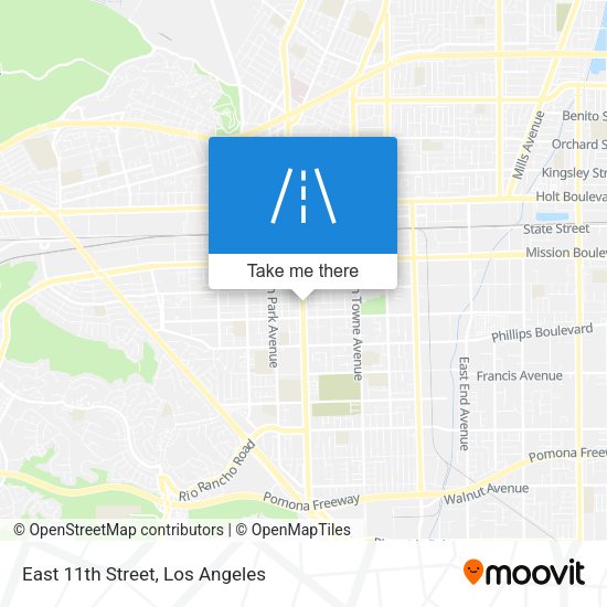 East 11th Street map