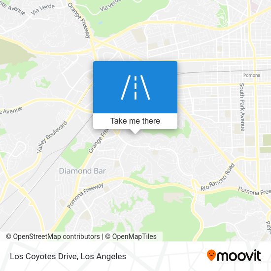 Los Coyotes Drive map