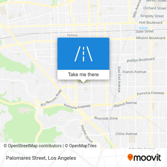 Mapa de Palomares Street