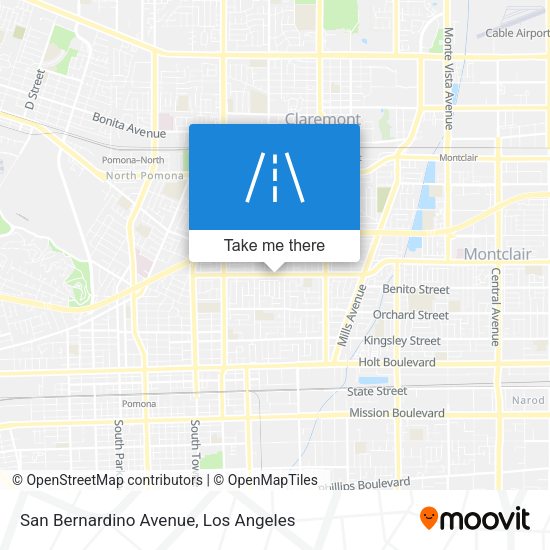Mapa de San Bernardino Avenue