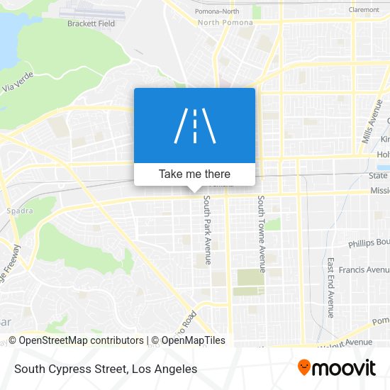 South Cypress Street map