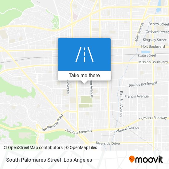 Mapa de South Palomares Street