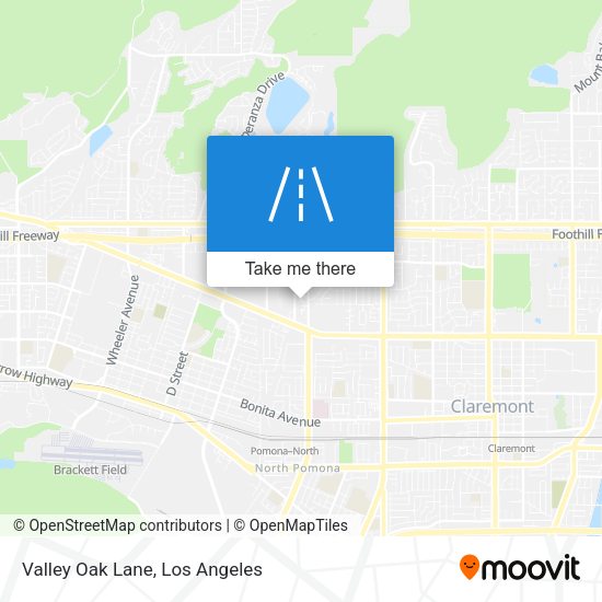 Valley Oak Lane map