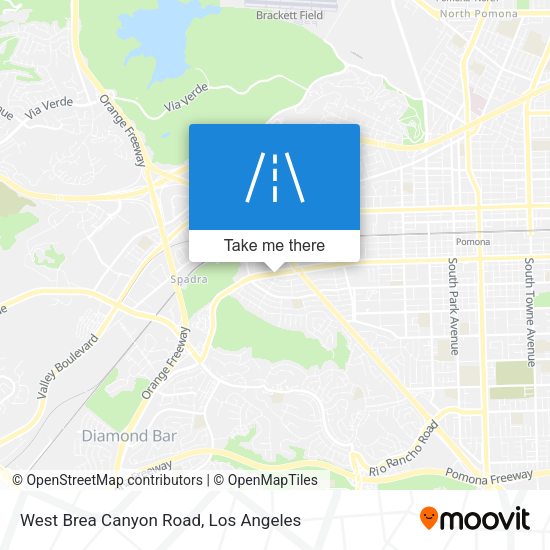 West Brea Canyon Road map