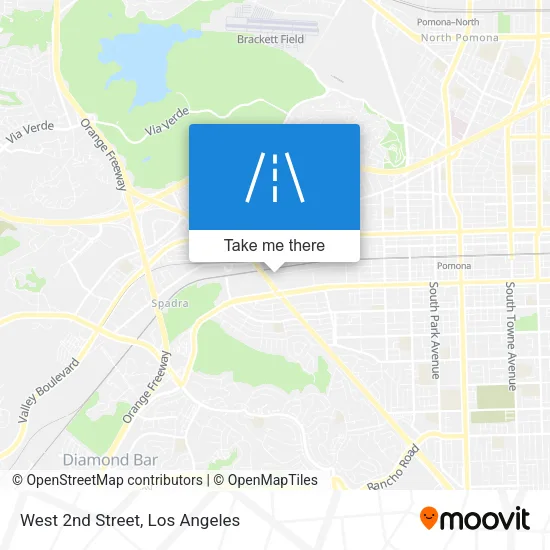 West 2nd Street map