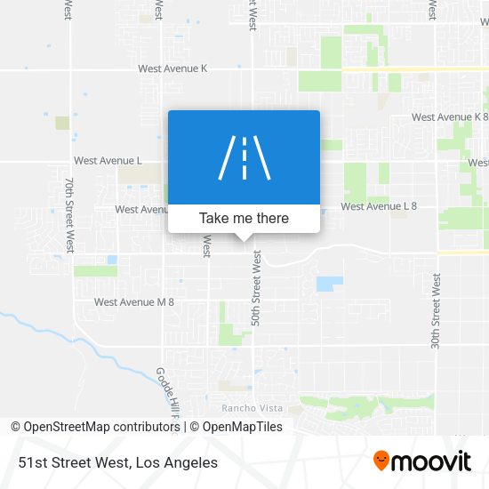51st Street West map