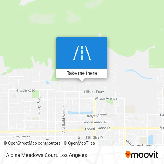 Alpine Meadows Court map