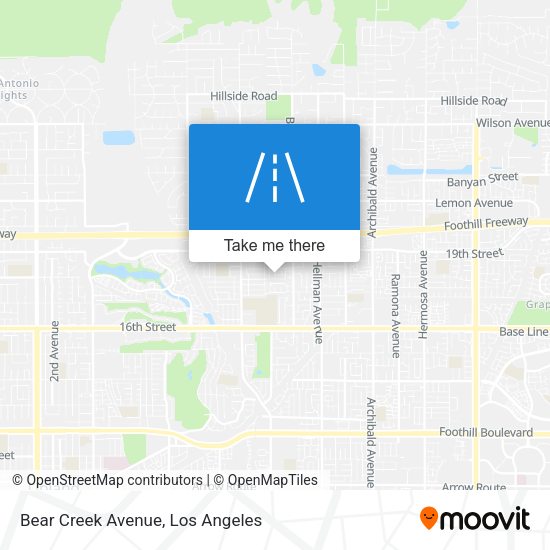 Mapa de Bear Creek Avenue
