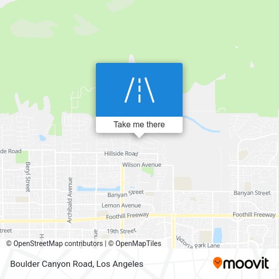 Mapa de Boulder Canyon Road