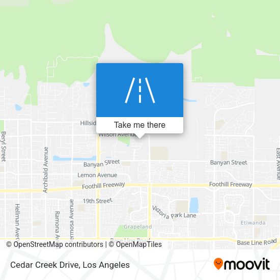 Cedar Creek Drive map