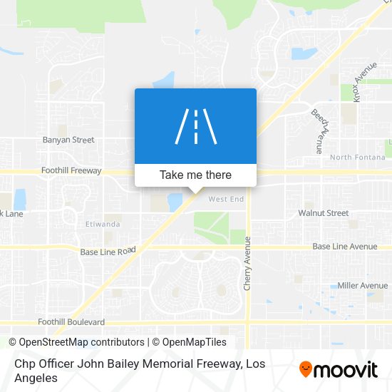 Chp Officer John Bailey Memorial Freeway map