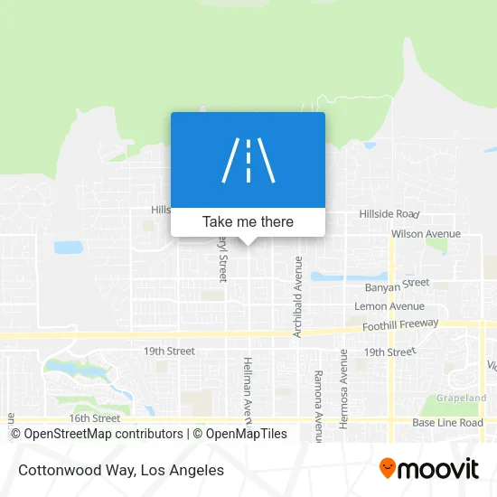 Cottonwood Way map
