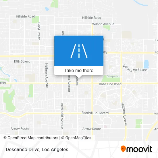 Descanso Drive map