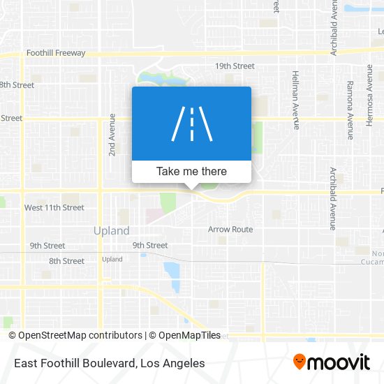 East Foothill Boulevard map