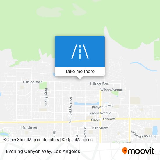 Mapa de Evening Canyon Way