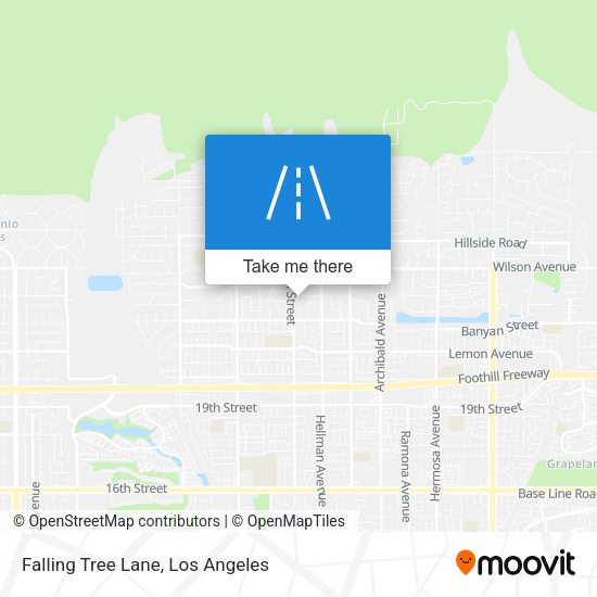 Falling Tree Lane map