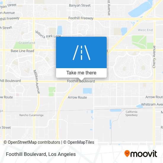 Foothill Boulevard map