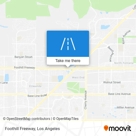 Foothill Freeway map