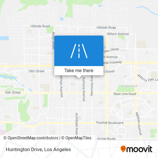 Huntington Drive map